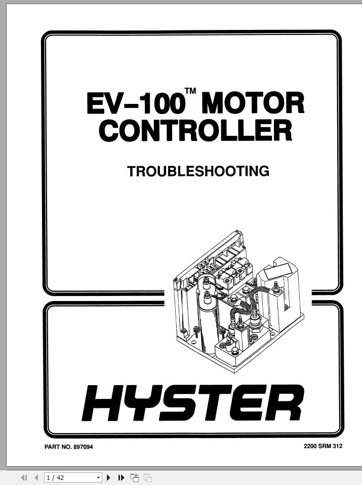 Hyster Forklift Class 2 Electric Motor Narrow Aisle Trucks D118 R30EEAEF R35E Service Manuals 2 1