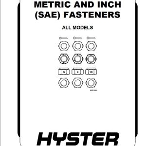 Hyster Forklift Class 3 Electric Motor Hand Trucks A455 W2030XTR Service Manuals 1