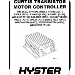 Hyster Forklift Class 3 Electric Motor Hand Trucks B215 W45XT Service Manuals 1
