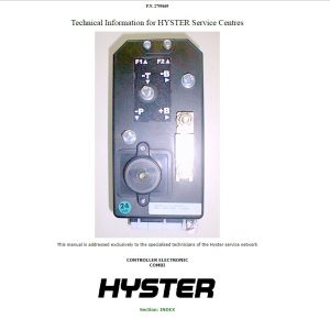 Hyster Forklift Class 3 Electric Motor Hand Trucks B445 LO20L Service Manuals 1