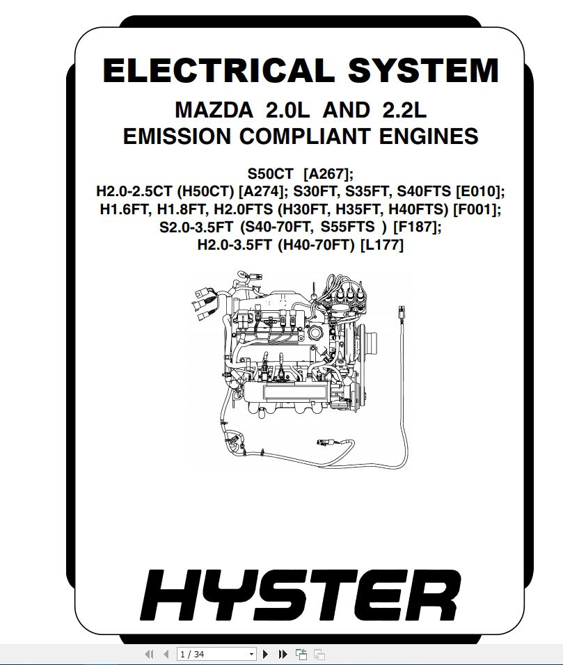 Hyster Forklift Class 5 Internal Combustion Engine Trucks A238 H360 36HD H360 48HD Service Manu 3