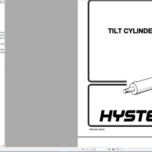Hyster Forklift Class 5 Internal Combustion Engine Trucks D019 H13 16XL Service ManualsEU 3
