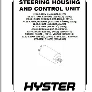 Hyster Forklift Class 5 Internal Combustion Engine Trucks H177 H2 H32XM Service Manuals 1