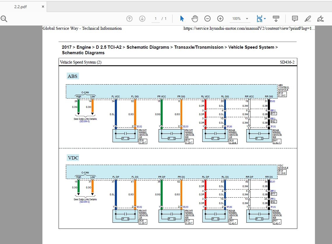 Hyundai Solati D 25 TCLA2 2017 Schematic Diagram 6