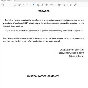Hyundai TIER34TNV98 ER55 7AR55W 7A HD6A Service Manual 1