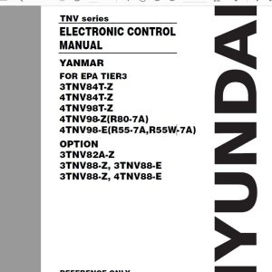 Hyundai TIER3 3TNV84T Z4TNV98 ER55 7AR55W 7A Electronic Control Manual 1