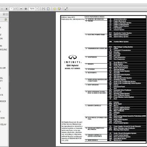 Infiniti Q50 Hybrid 2014 Service Manual