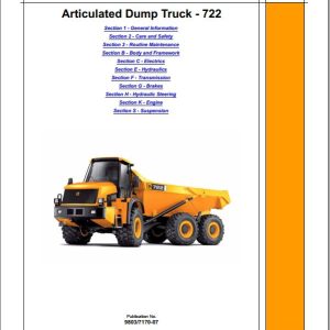 JCB Articulated Dump Trucks 722 Series Service Manual 1
