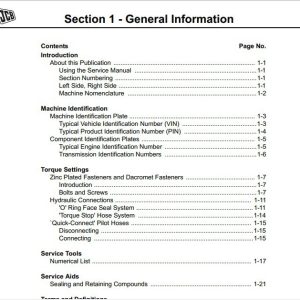 JCB Backhoe Loader 210S, 212S, 210SL Service Manual Jcb Backhoe Loader 210S 212S 210Sl Service Manual 2