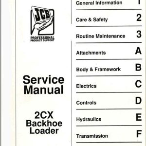 JCB Backhoe Loader 2CX Service Manual 1