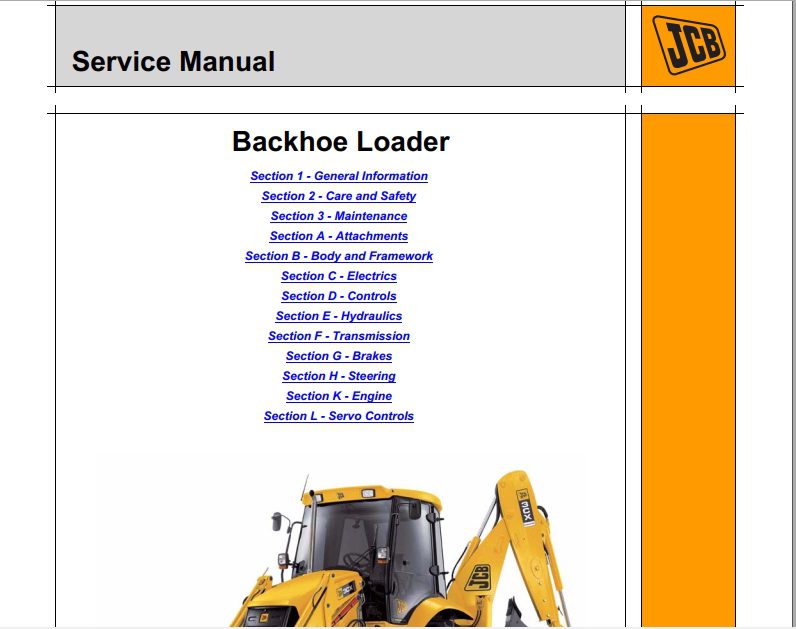 JCB Backhoe Loader C 3CX 4CX Service Manual 1