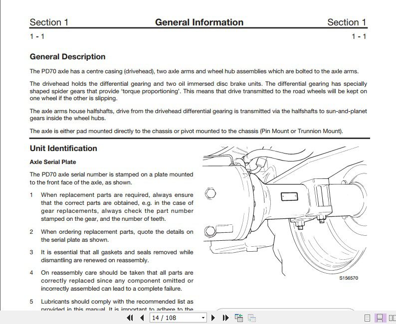 JCB Drivetrain PD70 Series Axles Service Manual 2
