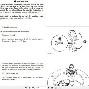 Jcb Drivetrain Pd70 Series Axles Service Manual 3