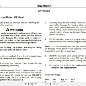 Jcb Drivetrain Pd70 Series Modular Drive Head Service Manual 3