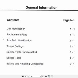 Jcb Drivetrain Pd 55 Axle Service Manual 2 1