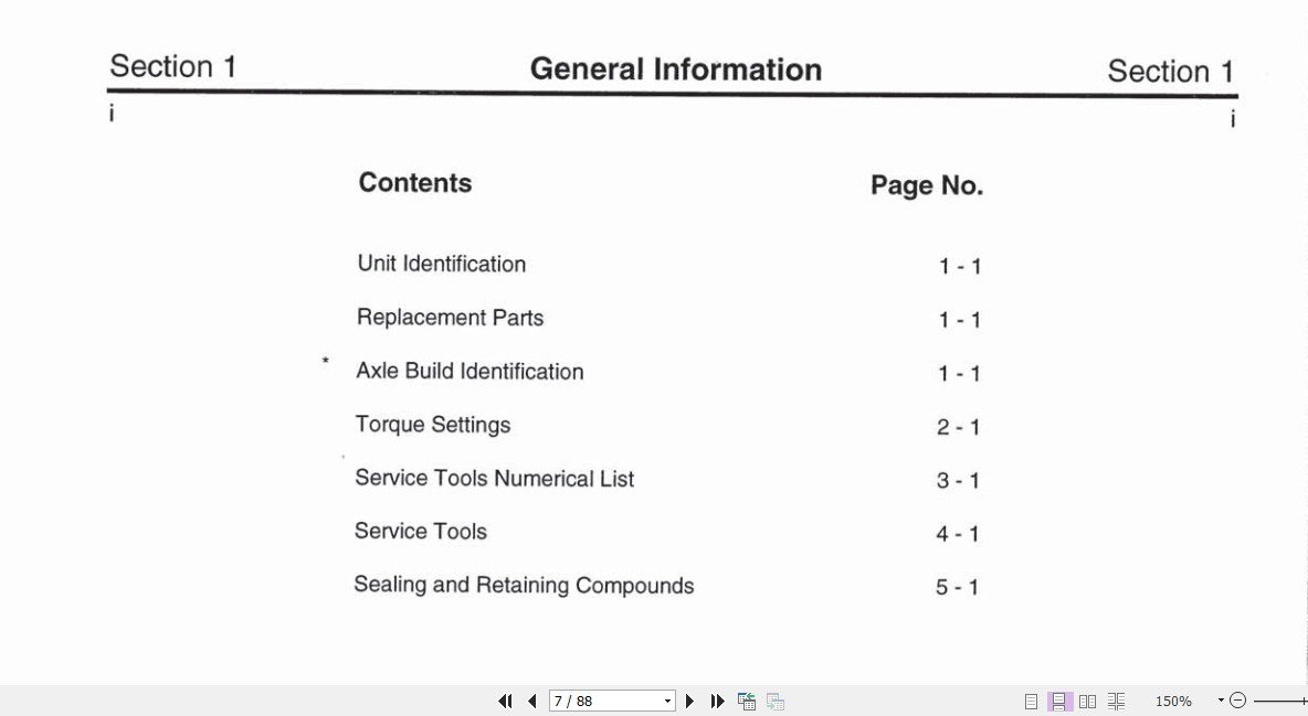 JCB Drivetrain PD 55 AXLE Service Manual 2 1