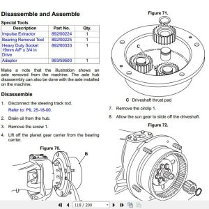 Jcb Drivetrain Sd 70 80 Axles Service Manual 4