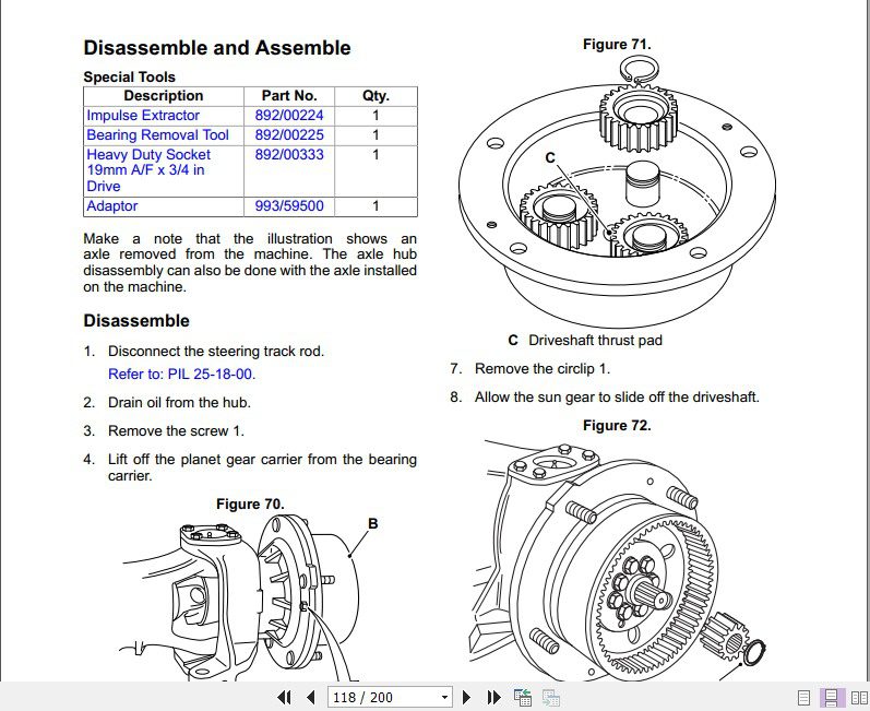 JCB Drivetrain SD 70 80 Axles Service Manual 4