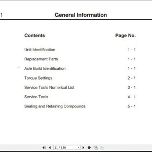 Jcb Drivetrain Sd 70 Pt Axles Central And Offset Drive Head Service Manual 2