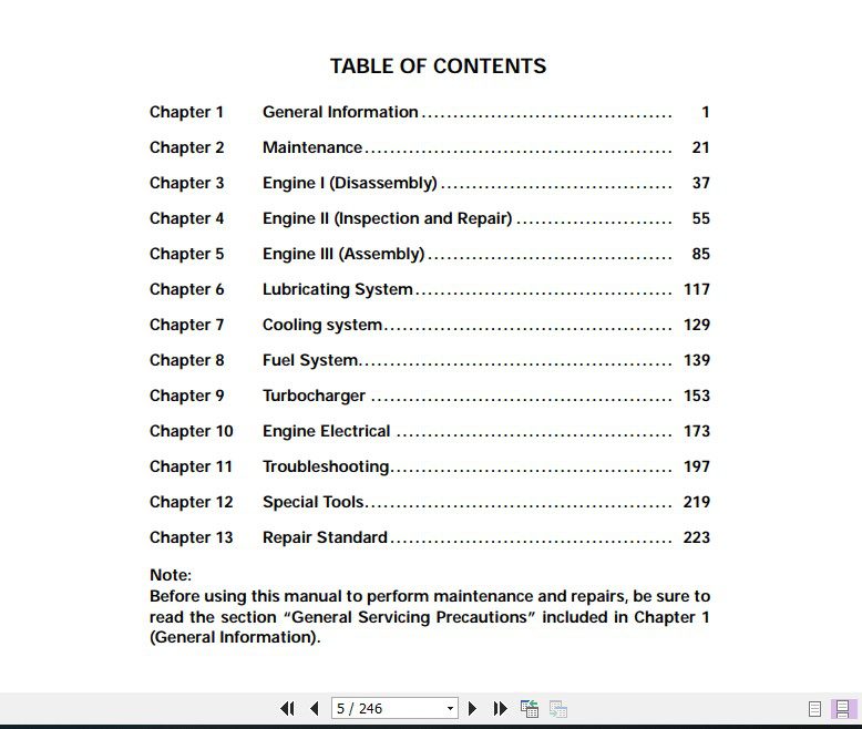 JCB Engines Isuzu AA 6SDIT Service Manual 2