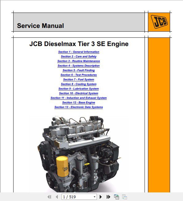 JCB Engines Tier 2 3 Electronic Service Manual 1