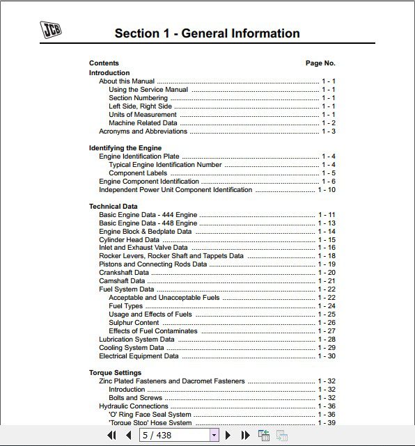 JCB Engines Tier 2 3 Mechanical Service Manual 2