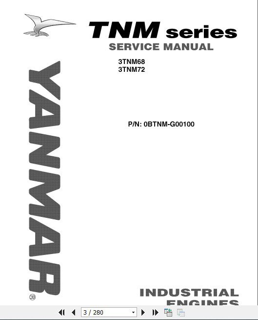 JCB Engines Yanmar 3TNM68 3TNM7 Sevice Manual 1