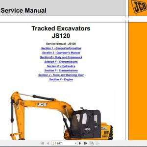 JCB Excavator JS120 India Sevice Manual 1