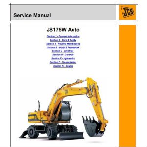 JCB Excavator JS157WXO Auto Sevice Manual 1
