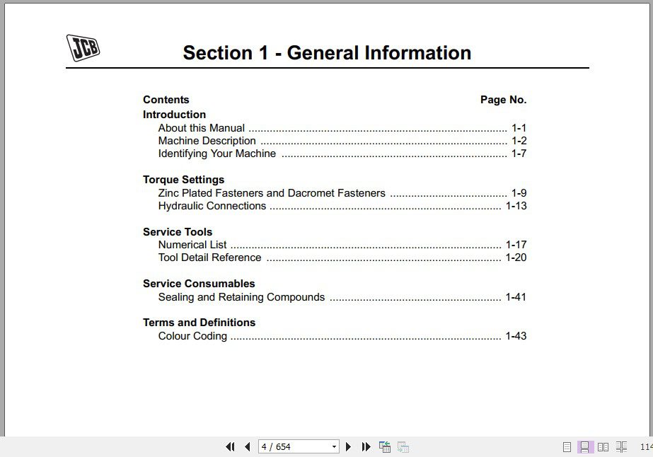JCB Excavator JS81 India Sevice Manual 2