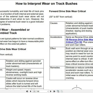 Jcb Excavator Js Machine Track Wear Guide Sevices Manual 3