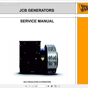 JCB Generator Self Regulating Alternator Sevice Manual 1
