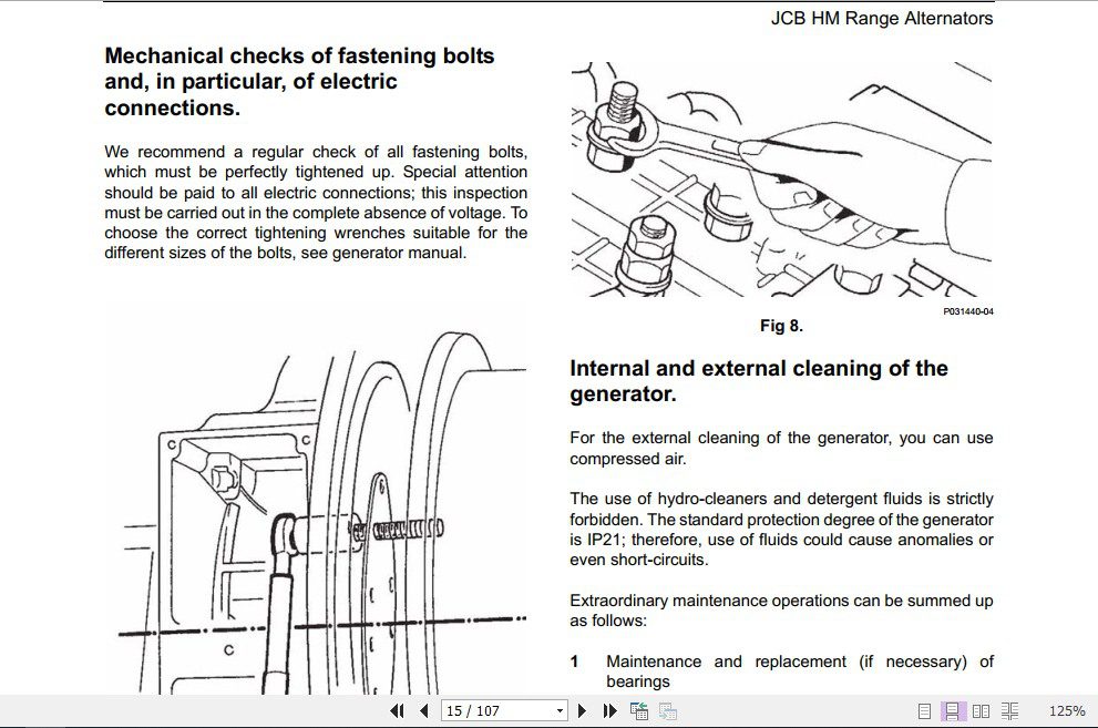 JCB Generator Self Regulating Alternator Sevice Manual 3