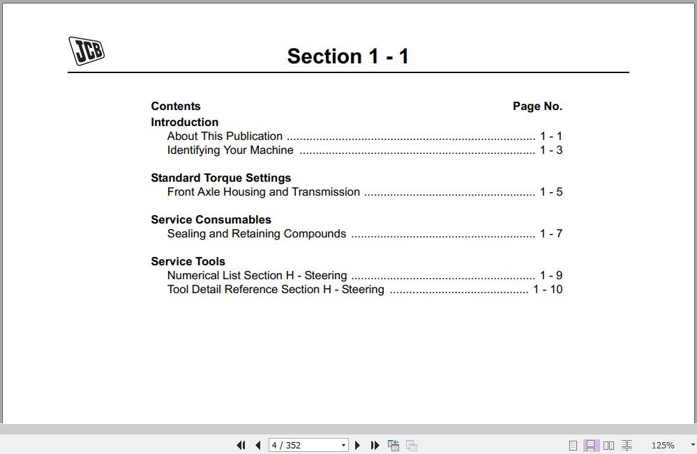JCB Groundcare 331 335 HST Service Manual 2