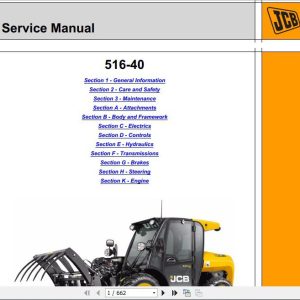 JCB Liftall Loadall 516 40 Service Manual 1