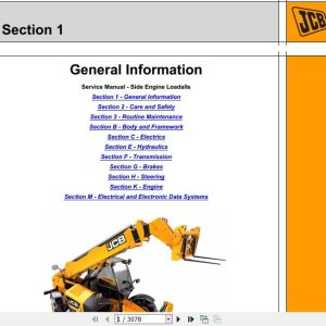 JCB Liftall Loadall 526 56550 80 Service Manual 1