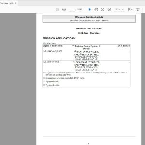 Jeep Cherokee LatitudeTraihawk 2014 Shop Manual 1