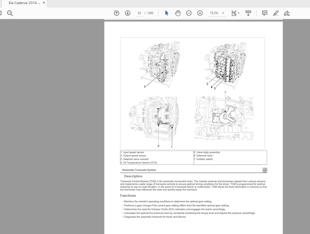 KIA Cadenza 2014 Workshop Manual 2