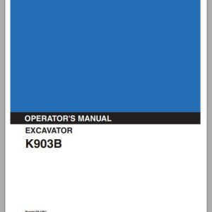 Kobelco Excavator K903B Operators Manual 1