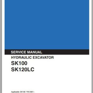 Kobelco Excavator SK100 SK120LC II Service Manual 1