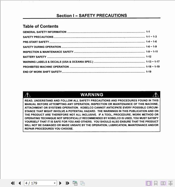 Kobelco Excavator SK200SRLC Operators Manual 2