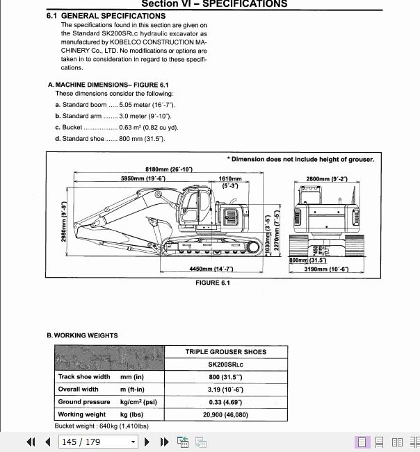 Kobelco Excavator SK200SRLC Operators Manual 4