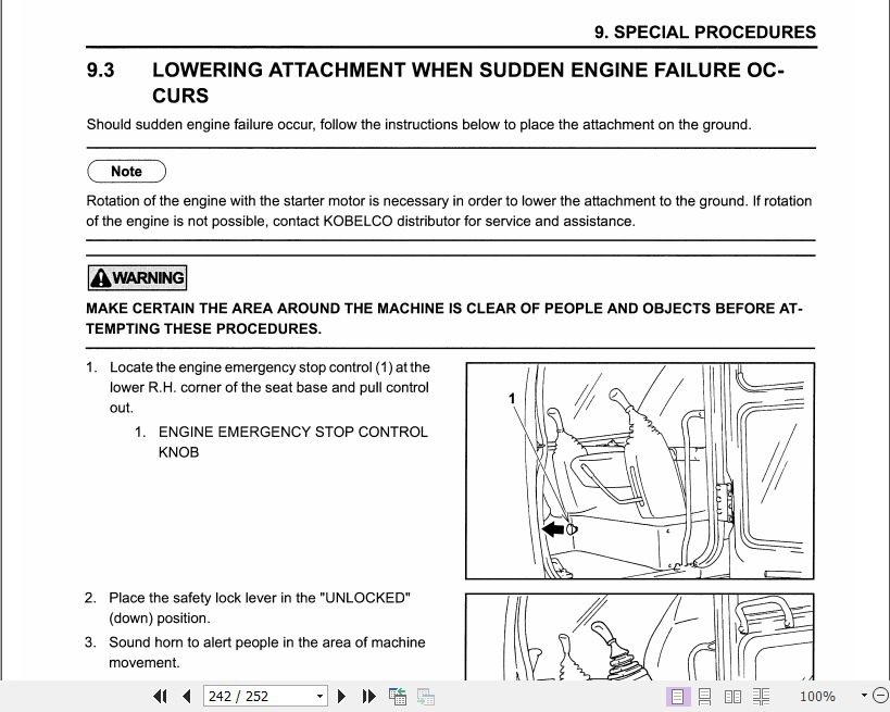 Kobelco Excavator SK70SR 1E Operators Manual 4