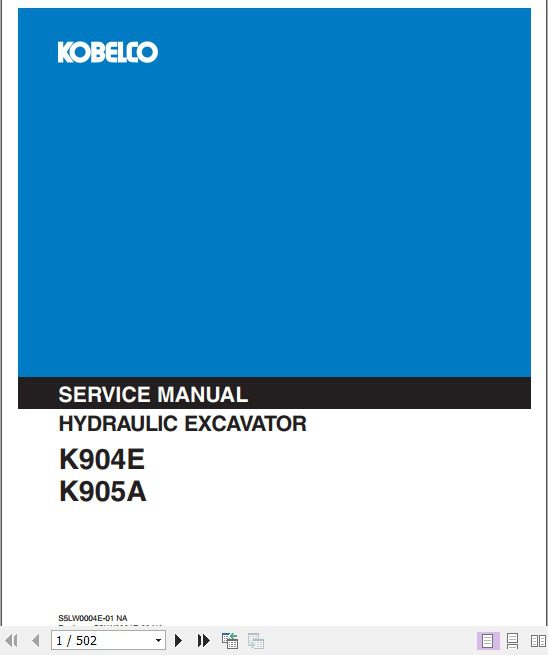Kobelco Hydraulic Excavator K904E K905A Service Manual 1
