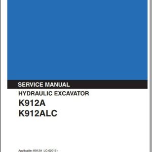 Kobelco Hydraulic Excavator K912A K912ALC Service Manual 1
