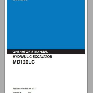 Kobelco Hydraulic Excavator MD120LC Operators Manual 1