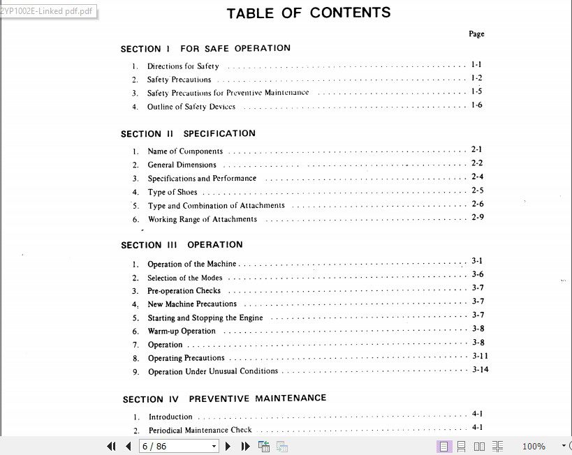 Kobelco Hydraulic Excavator MD140BLC II Operators Manual 2