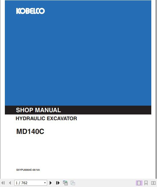 Kobelco Hydraulic Excavator MD140C Service Manual 1