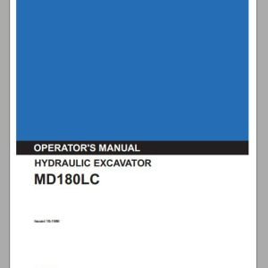 Kobelco Hydraulic Excavator MD180LC Operators Manual 1