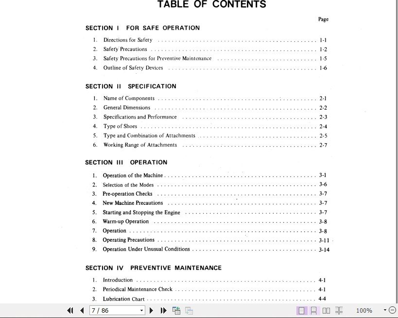 Kobelco Hydraulic Excavator MD240B Operators Manual 2